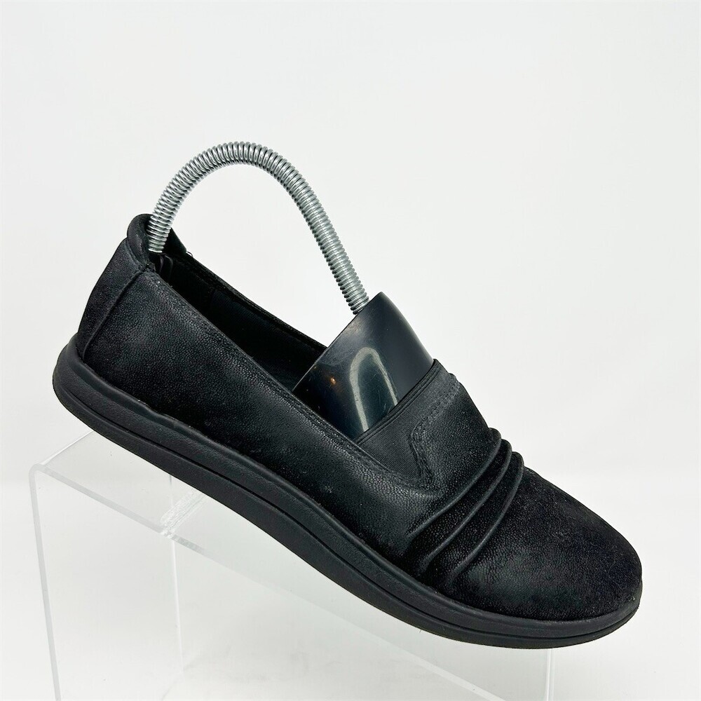 Clarks Cloudsteppers Breeze Sol Womens Black Slip-On Comfort Loafer Flats Size 8